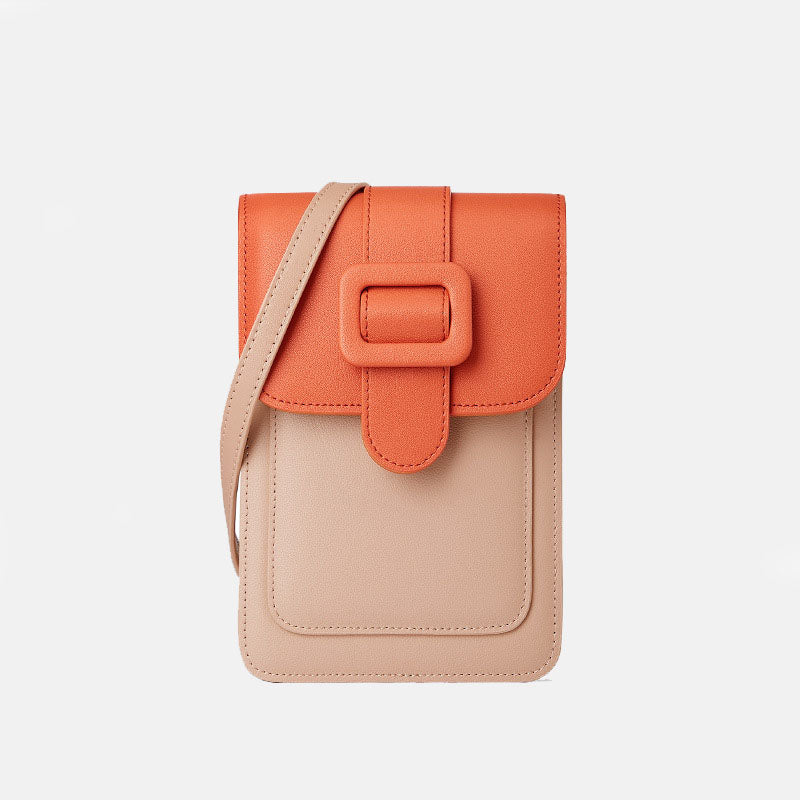 Women’s Genuine Leather Two Tone Phone Pouch image 2