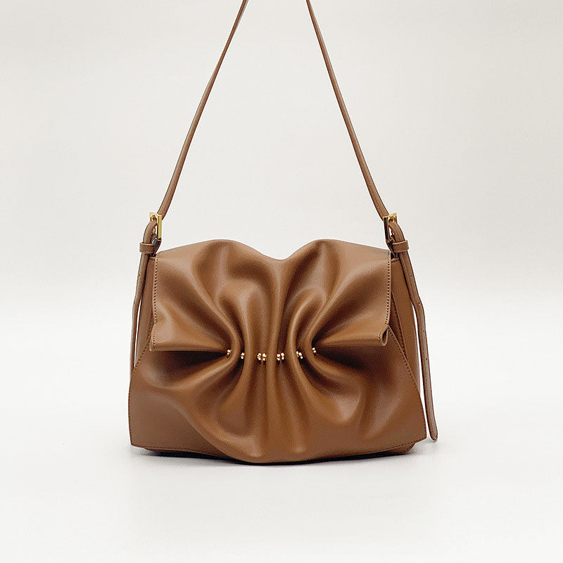 Women’s Slouchy Genuine Leather Shoulder Bags image