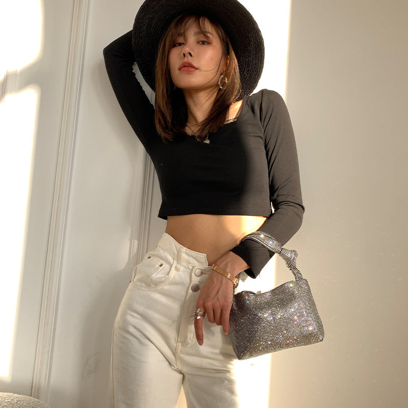 Women’s Rhinestone Knotted Evening Pouch image 3