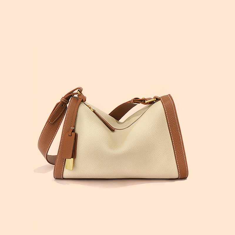 Women’s Genuine Leather Minimal Shoulder Baguette Bags image