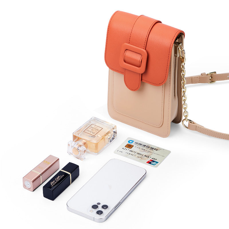 Women’s Genuine Leather Two Tone Phone Pouch image 4