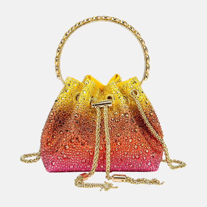 Women’s Small Volcano Rhinestones Evening Bucket Clutch Bags image