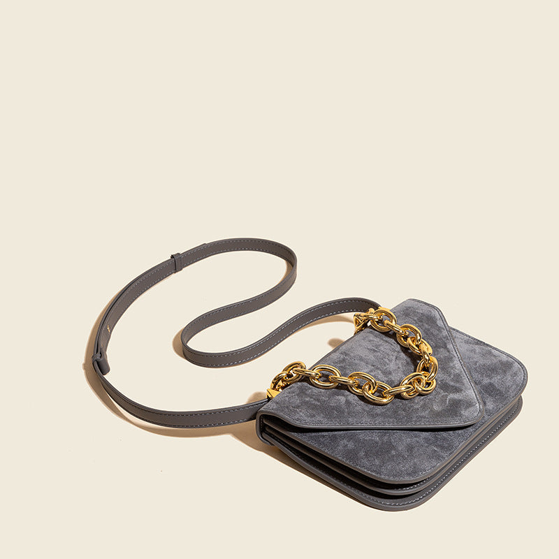 Women’s Genuine Leather Envelope Bags Chains Shoulder Purse image 5