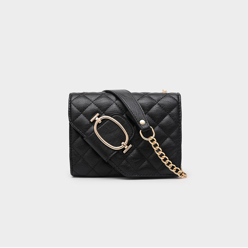 Women’s Quilted Chains Mini Crossbody Bags with Buckle image 2