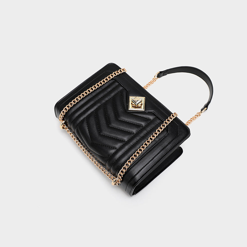 Women’s Quilted Crossbody Chain Bags in Vegan leather image 3