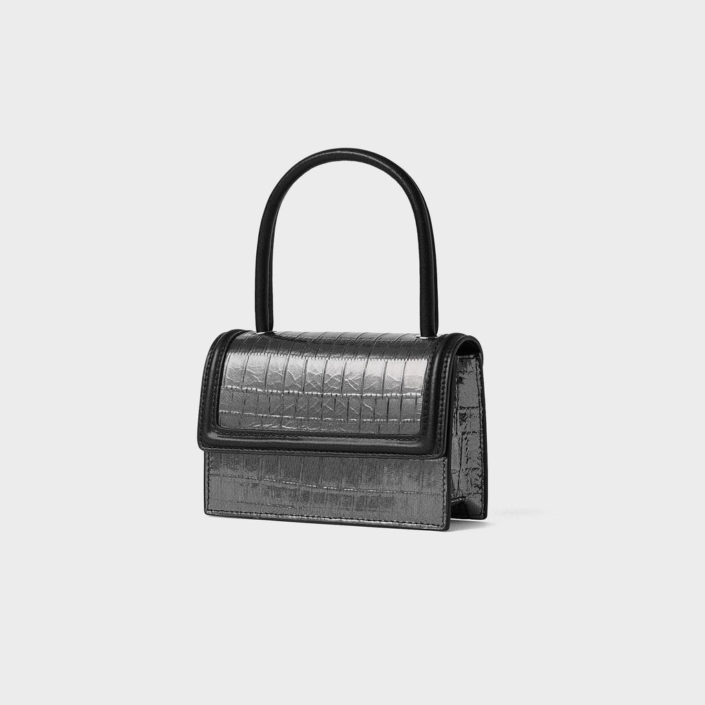 Women’s Leather Mini Top Handle Bags Croc Embossed image 5