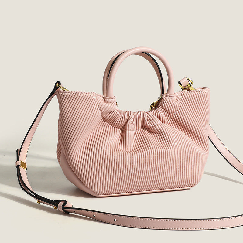 Women’s Stripes Chains Bucket Handbags with Shoulder Strap image 3