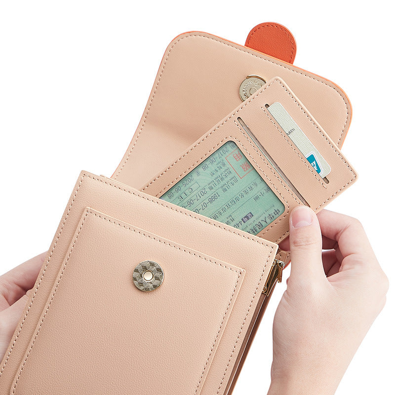 Women’s Genuine Leather Two Tone Phone Pouch image 5
