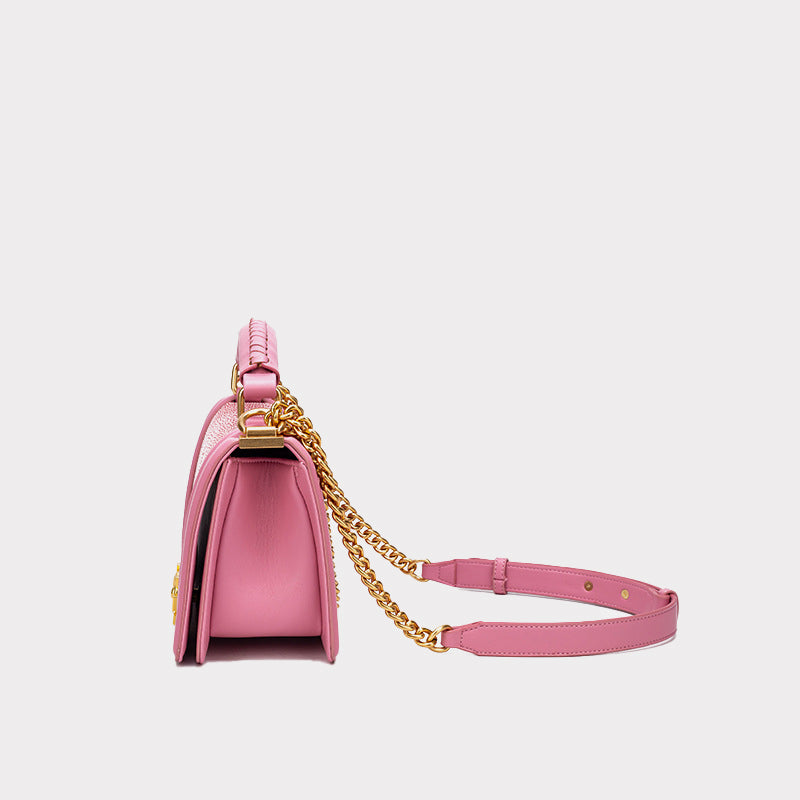 Women’s Leather Top Handle Chains Crossbody Bags image 5
