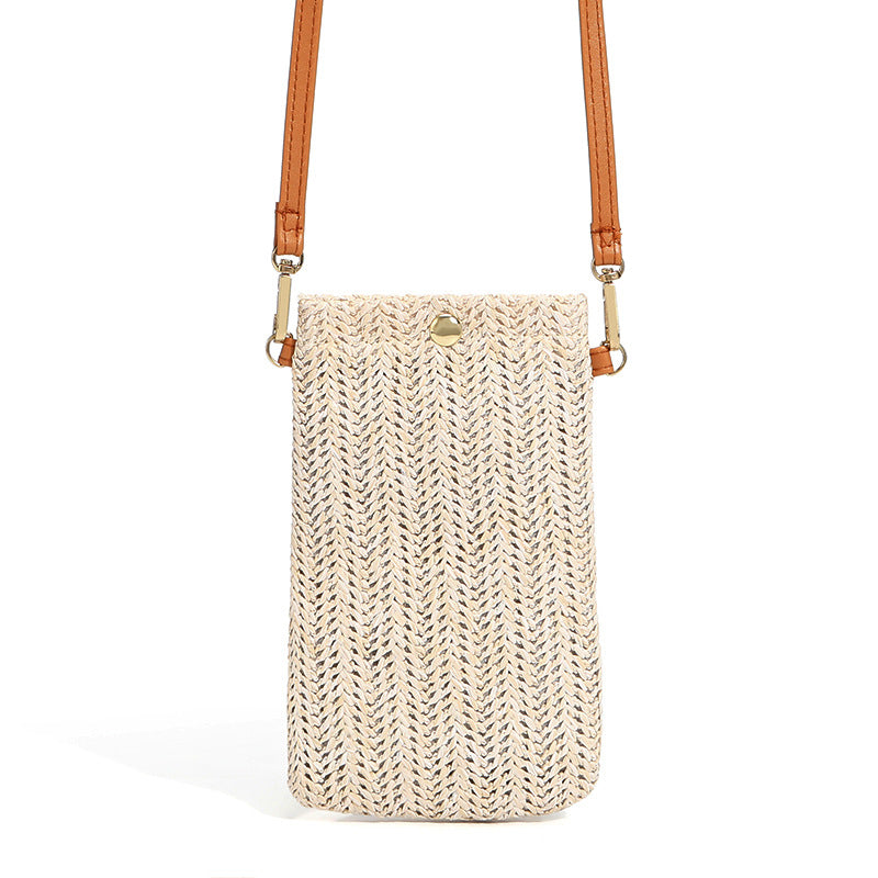 Women’s Woven Beach Phone Crossbody Bags image 2