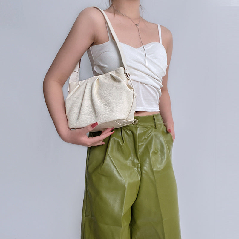 Women’s Slouchy Shoulder Clutch Bags in Genuine Leather image 3