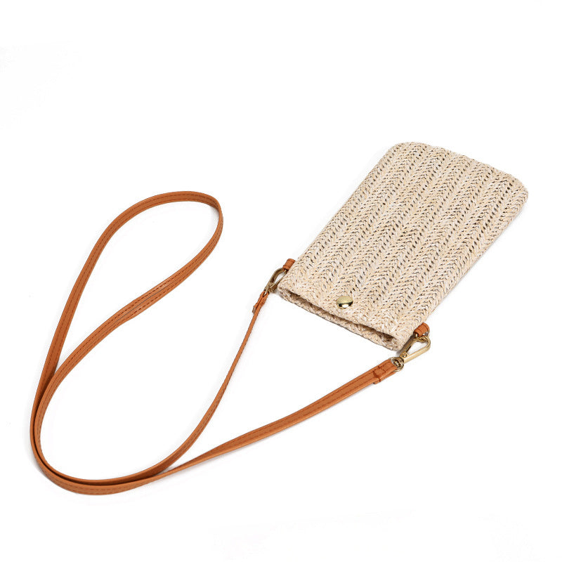 Women’s Woven Beach Phone Crossbody Bags image 3