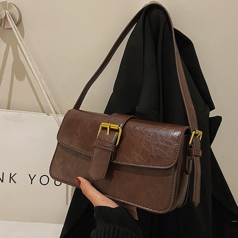 Women’s Buckle in the Middle Shoulder Messenger Bags image 7