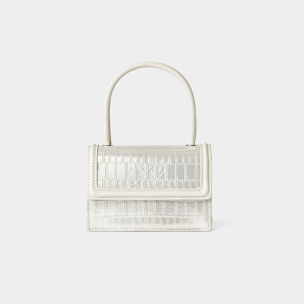 Women’s Leather Mini Top Handle Bags Croc Embossed image 6