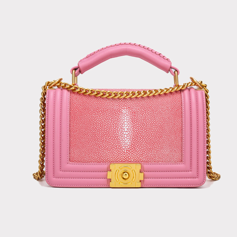 Women’s Leather Top Handle Chains Crossbody Bags image