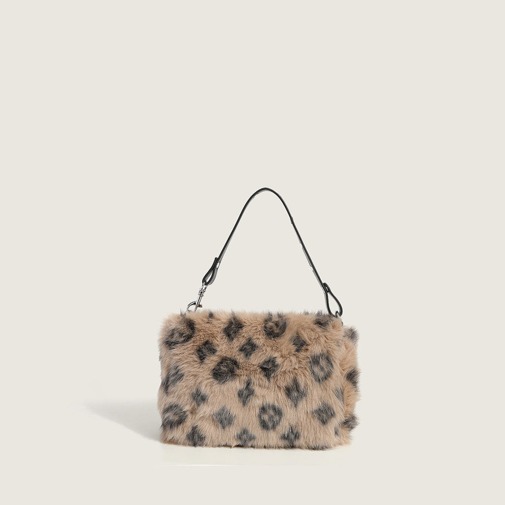 Women’s Furry Printed Handbags image 4