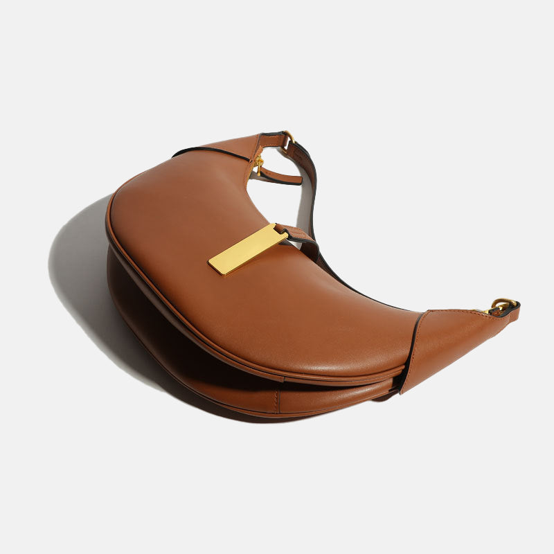 Women’s Saddle Half Moon Shoulder Bags in Genuine Leather image