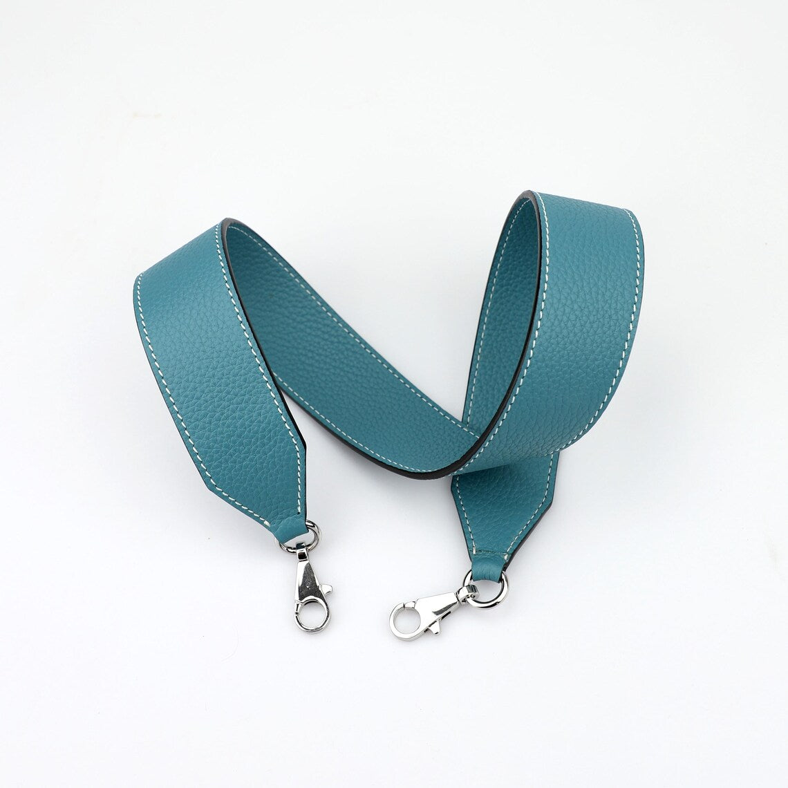 Artisanal Togo Leather Bandoulière (40mm Wide): Hand-Stitched Shoulder Strap Compatible with Birkin & Travel Bags