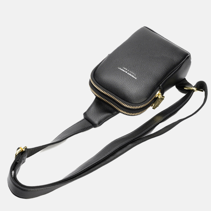 Women’s Minimal Textured Crossbody Sling Bags in Vegan Leather image 3