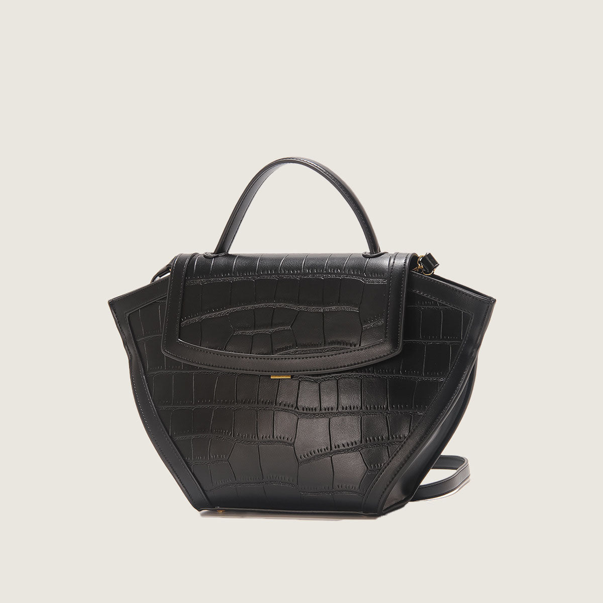 Women’s Crocodile Embossed Top Handle Flap Handbags image 3
