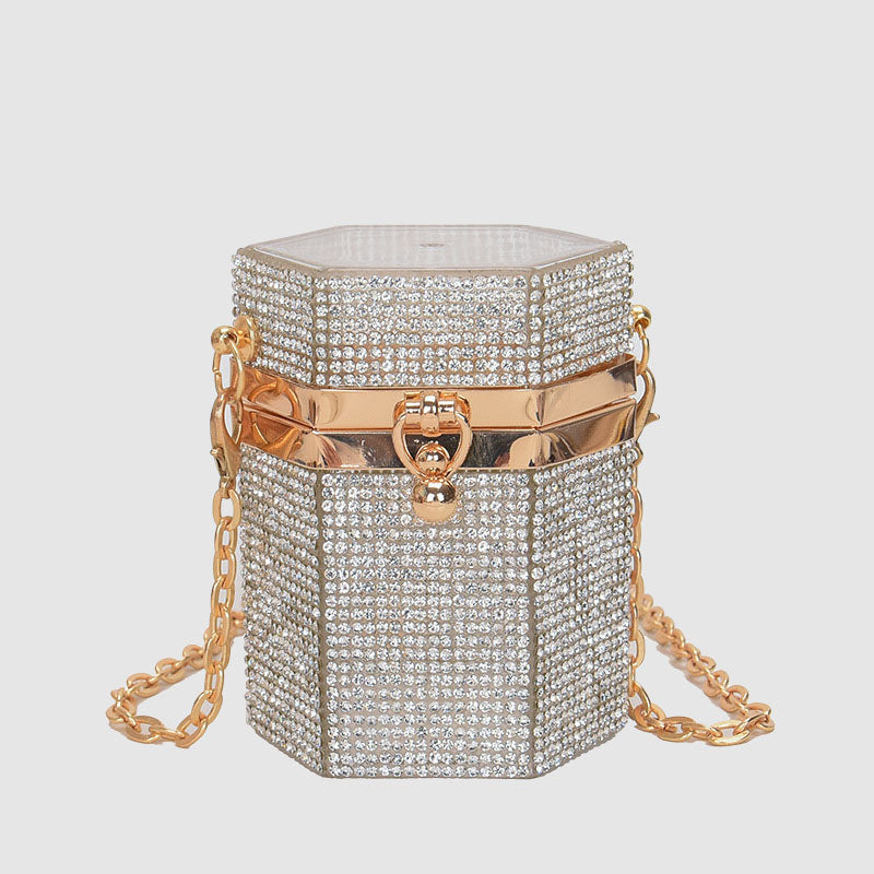 Women’s Mini Rhinestone Cylinder Evening Bags image