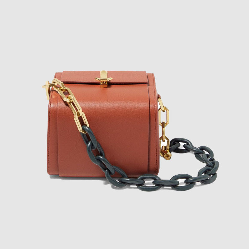 Women’s Cube Chain Bags Vegan Leather image