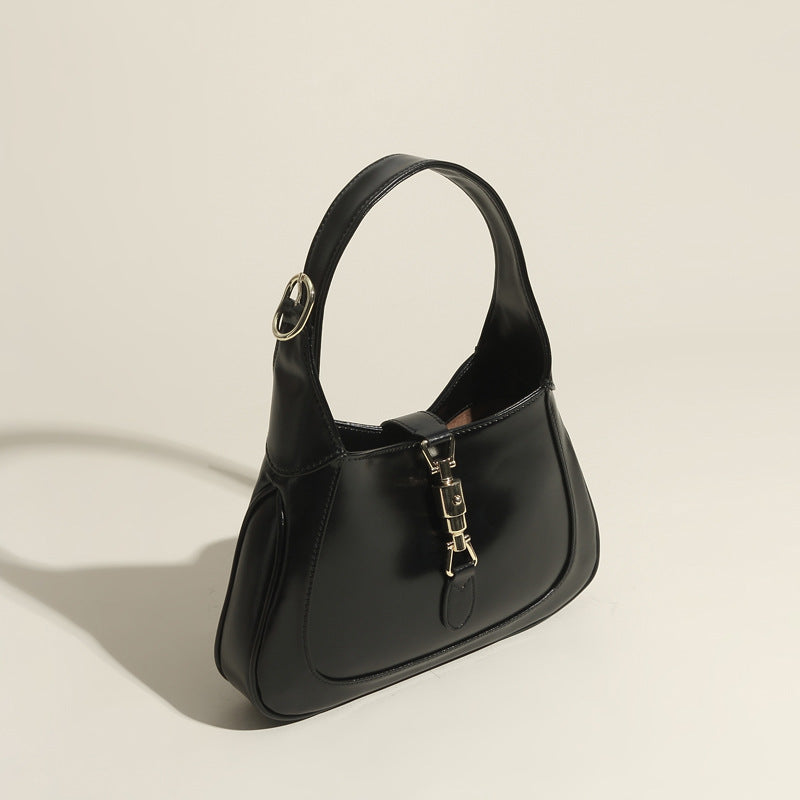 Women’s Leather Shoulder Bags with Metal Buckle image 4