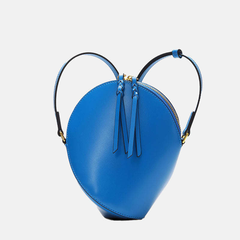 Women’s Irregular Ellipse Mini Shoulder Bags in Vegan Leather image