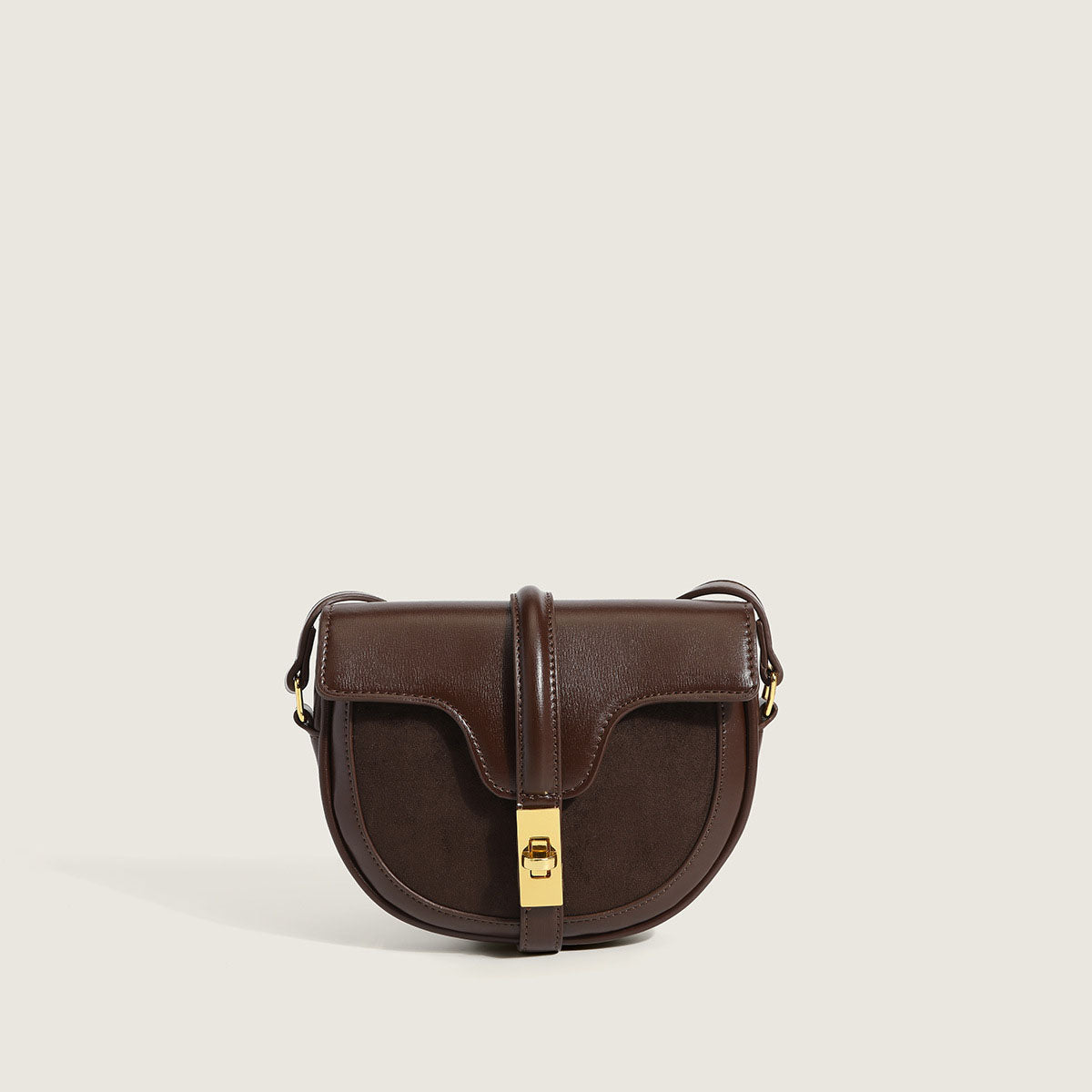 Women’s Buckle Saddle Bags in Vegan Leather image 5