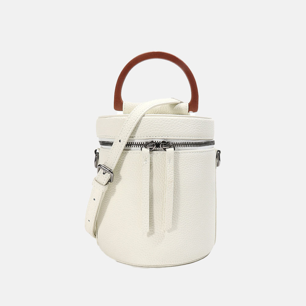 Women’s Genuine Leather Cylinder Bucket Bags image 4