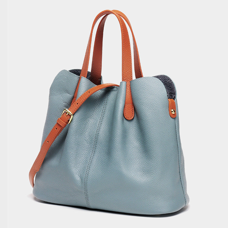 Women’s Soft Genuine Leather Tote Bags with Shoulder Bags image 3