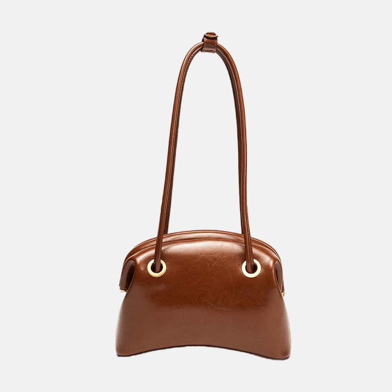 Women’s New Moon Shoulder Handbags in Oily Genuine Leather image