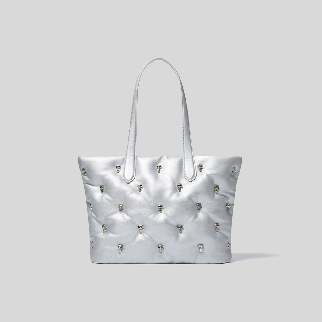 Women’s Pirate Skull Vegan Puffer Tote Bags image 3