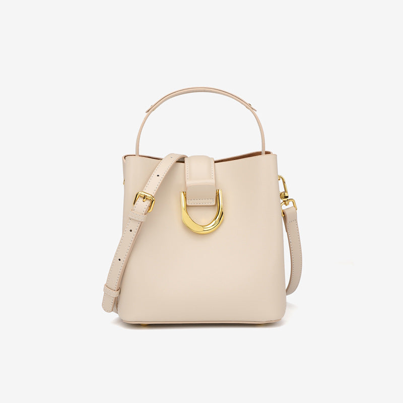 Women’s Genuine Leather Mini Bucket Bags with Shoulder Strap image 8