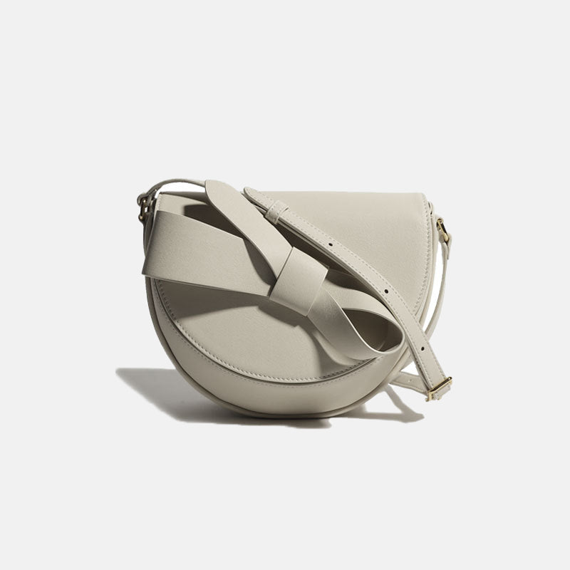 Women’s Genuine Leather Bowknot Shoulder Sanddle Bags image 8