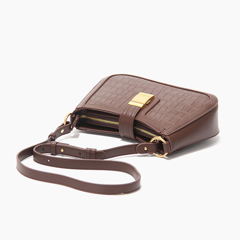 Women’s Croc Baguette Bags in Vegan Leather image 6