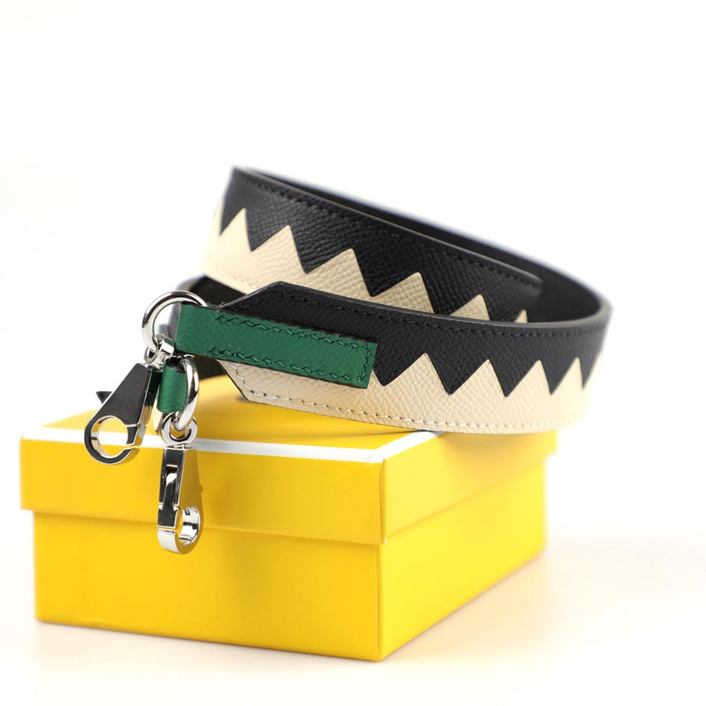 Artisanal Epsom Leather Bandoulière (30mm Wide): Hand-Stitched Color-Matched Shoulder Strap Upgrade