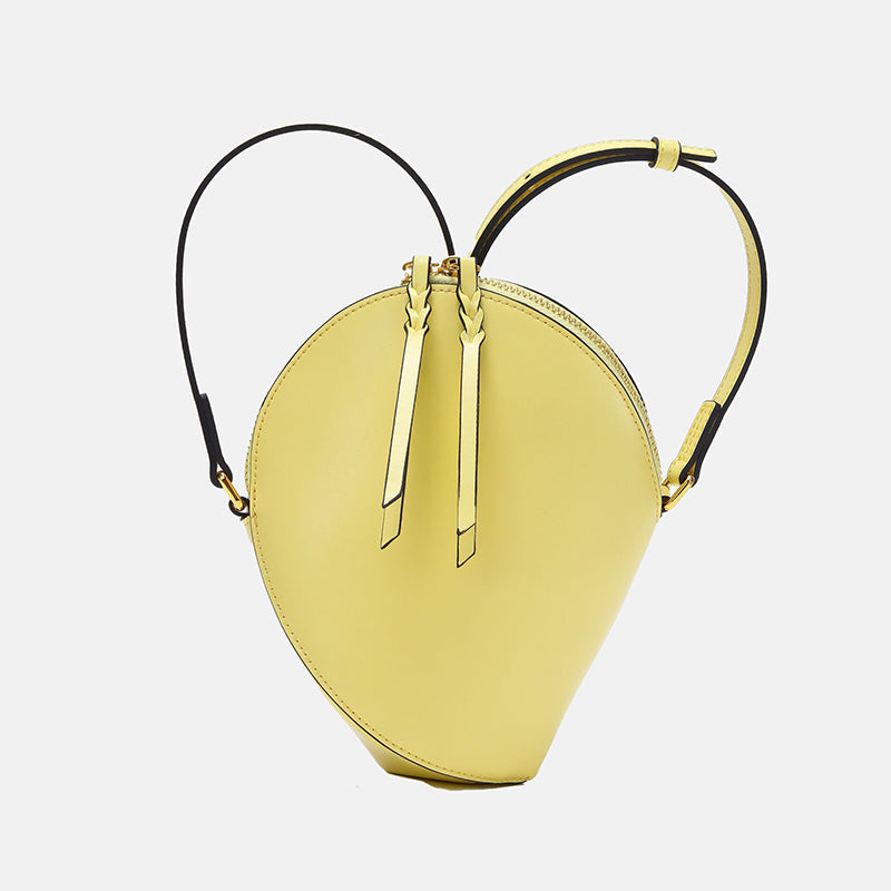 Women’s Irregular Ellipse Mini Shoulder Bags in Vegan Leather image 3