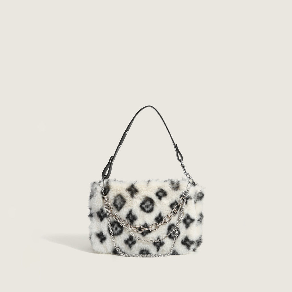 Women’s Furry Printed Handbags image 6