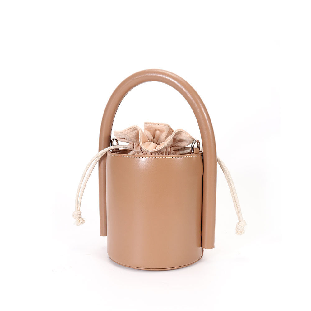 Women’s Leather Bucket Bags with Drawstring Interior Bag image 3
