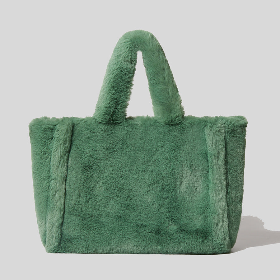 Women’s Large Faux Fur Tote Bags image 5
