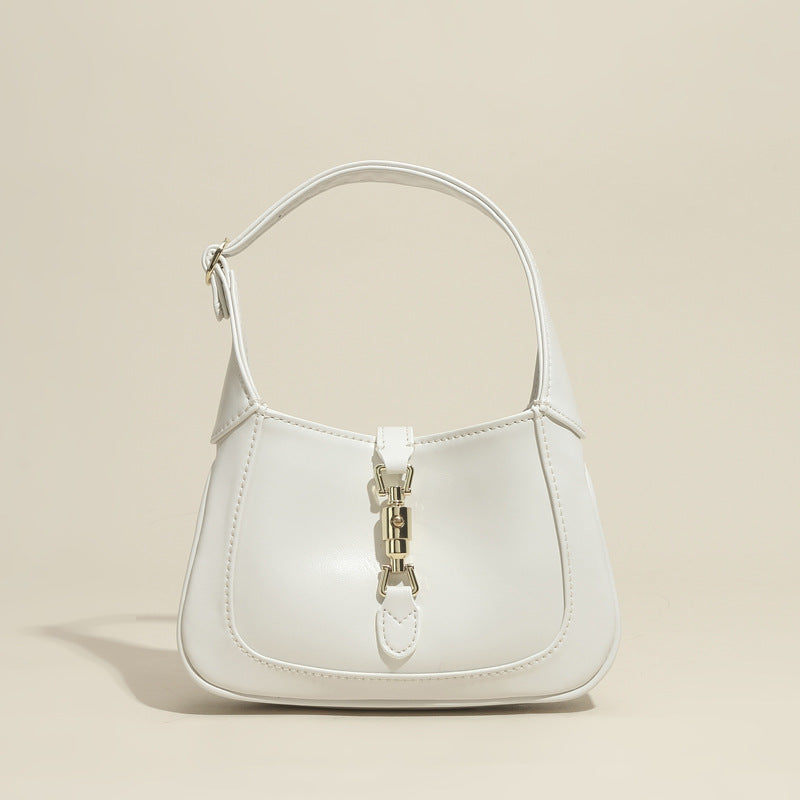 Women’s Leather Shoulder Bags with Metal Buckle image