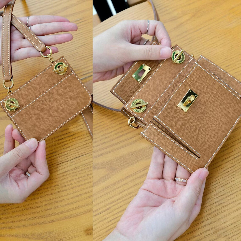 New design insert with wallet strap for Kelly Pocket Compact Wallet Epsom
