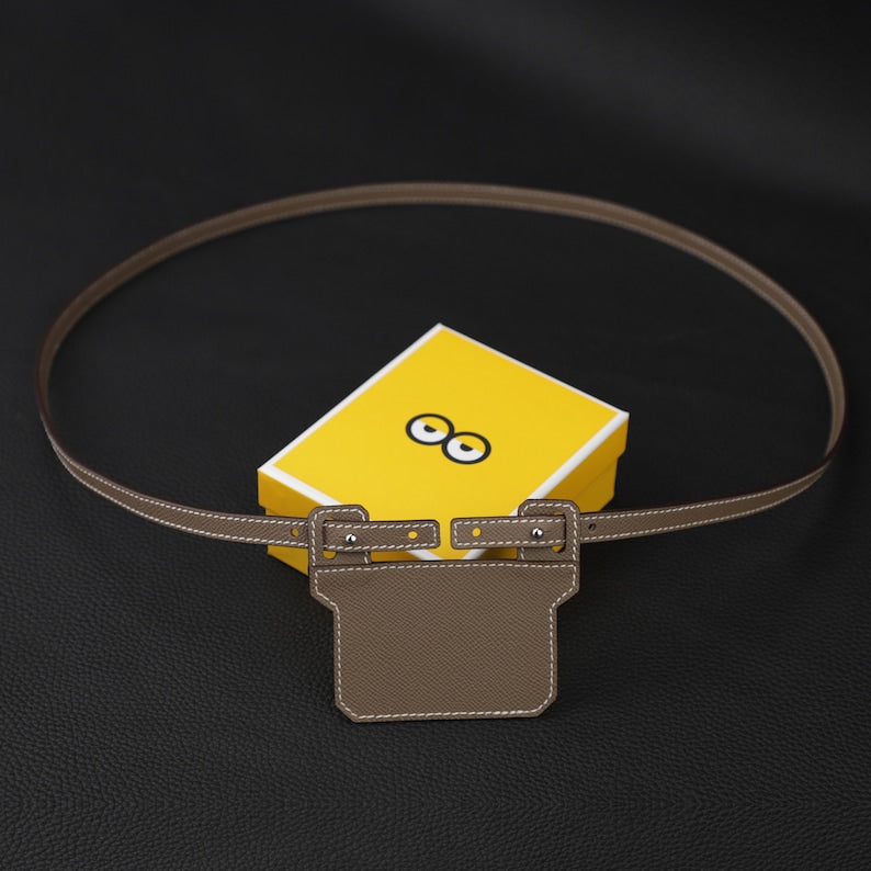 Epsom Leather Shoulder Strap: 12mm Wallet Crossbody Strap