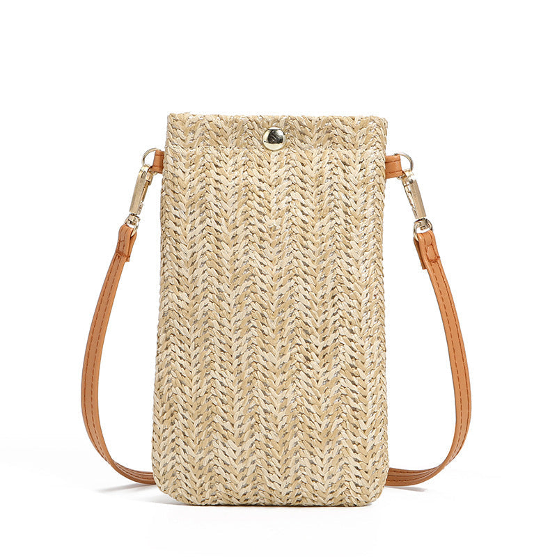 Women’s Woven Beach Phone Crossbody Bags image 5