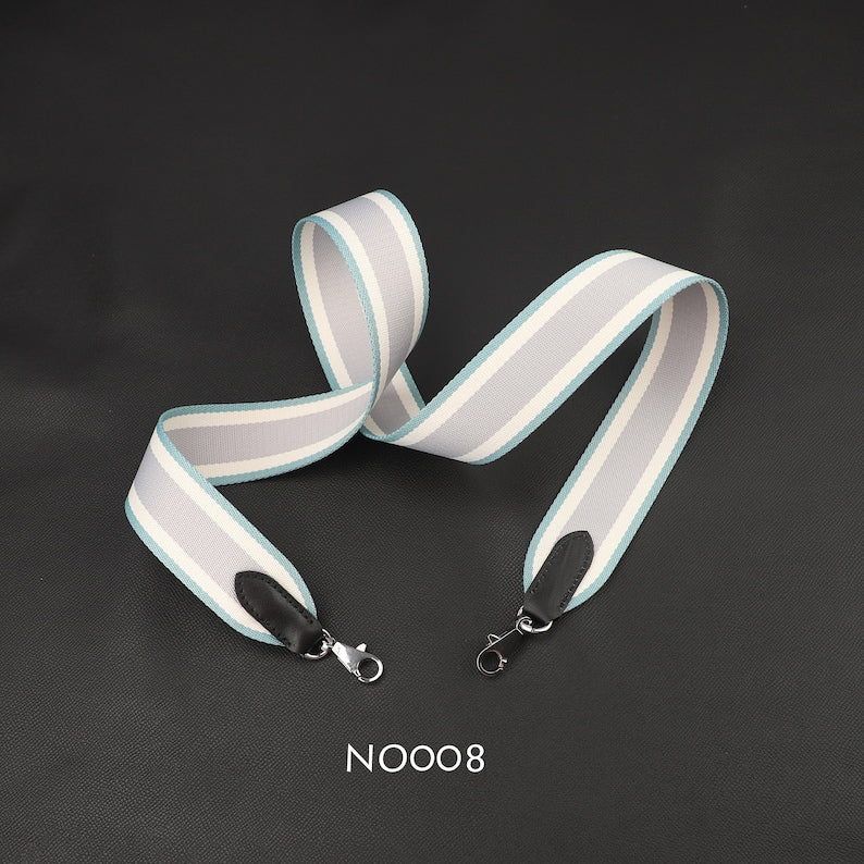 Striped Canvas Bag Strap: Handmade 50mm Replacement Shoulder or Crossbody