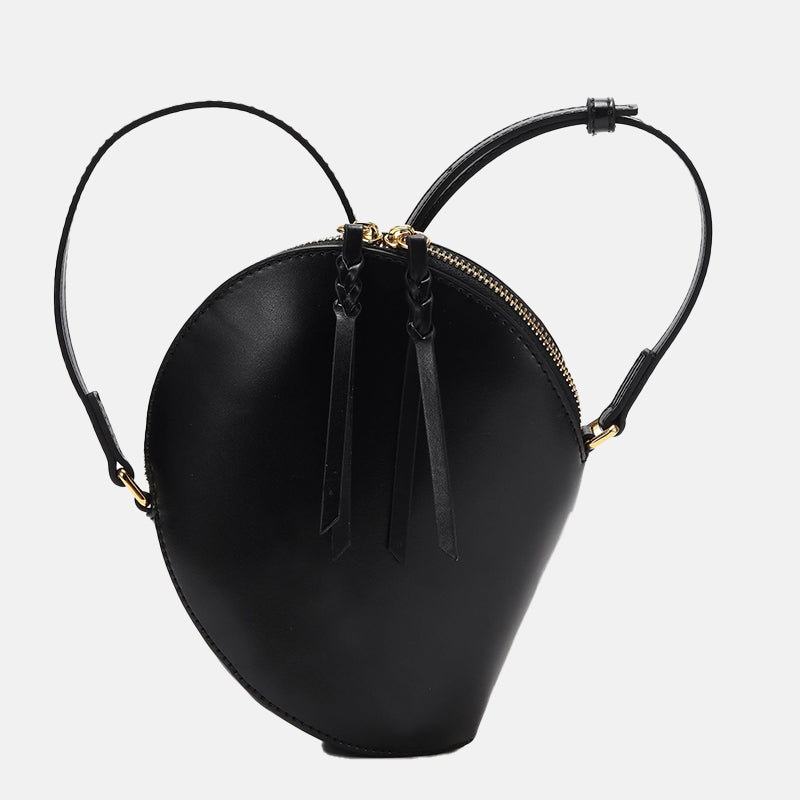 Women’s Irregular Ellipse Mini Shoulder Bags in Vegan Leather image 5