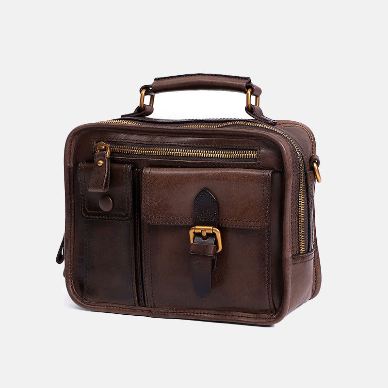 Women’s Small Vintage Genuine Leather Briefcase Shoulder Bags image 7