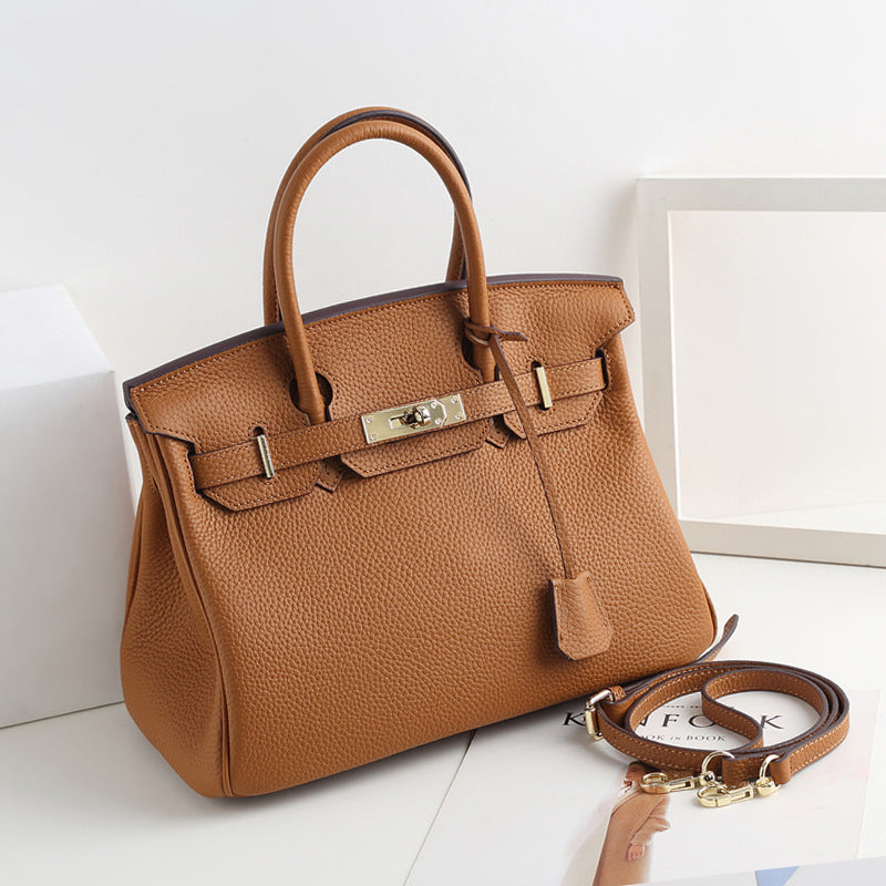 Women’s Genuine Leather Top Handle Handbags – 25cm image 4