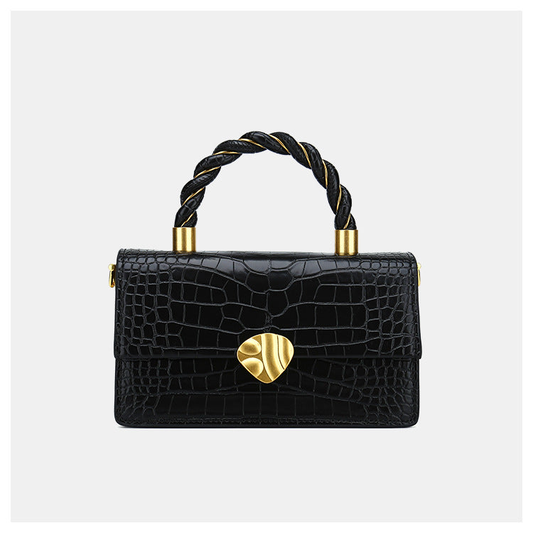 Women’s Croc Print Handbags with Vrossbody Strap in Vegan Leather image